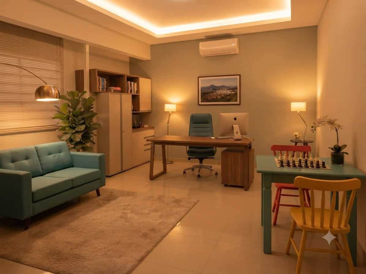 Psicologia em ambiente acolhedor no bairro Recanto das Águas, São Pedro, SP. Atendimento particular com Terapia Cognitivo-Comportamental e Terapia do Esquema.